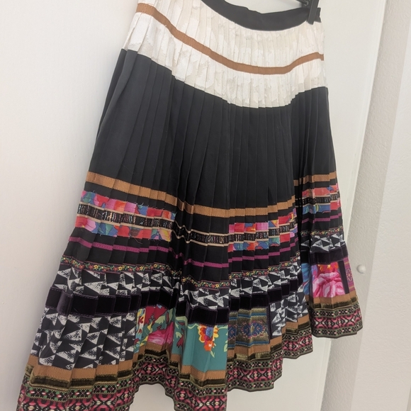 Anthropologie Corey Lynn Calter Womens 6 Valea Skirt Pleated Nordic Bohemian - Picture 2 of 6